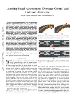 Learning-based Autonomous Oversteer Control and Collision Avoidance