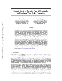 Sonnet: Spectral Operator Neural Network for Multivariable Time Series Forecasting