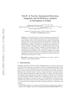 NeoN: A Tool for Automated Detection, Linguistic and LLM-Driven Analysis of Neologisms in Polish