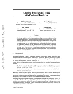 Adaptive Temperature Scaling with Conformal Prediction