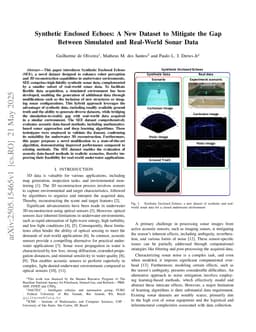 Synthetic Enclosed Echoes: A New Dataset to Mitigate the Gap Between Simulated and Real-World Sonar Data