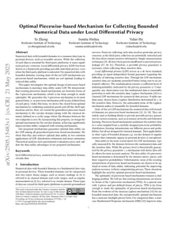 Optimal Piecewise-based Mechanism for Collecting Bounded Numerical Data under Local Differential Privacy