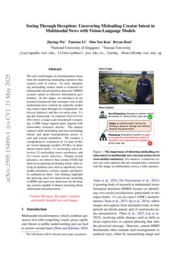 Seeing Through Deception: Uncovering Misleading Creator Intent in Multimodal News with Vision-Language Models