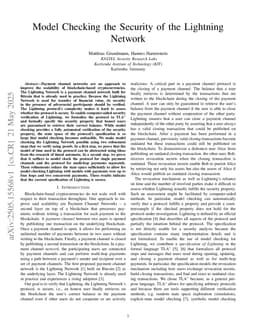 Model Checking the Security of the Lightning Network