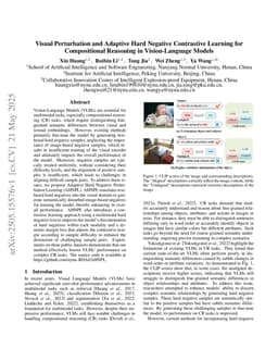Visual Perturbation and Adaptive Hard Negative Contrastive Learning for Compositional Reasoning in Vision-Language Models