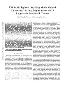 UWSAM: Segment Anything Model Guided Underwater Instance Segmentation and A Large-scale Benchmark Dataset