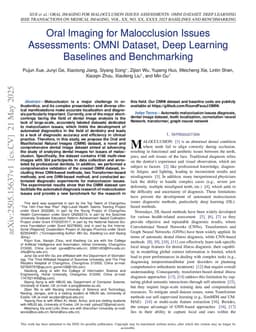 Oral Imaging for Malocclusion Issues Assessments: OMNI Dataset, Deep Learning Baselines and Benchmarking