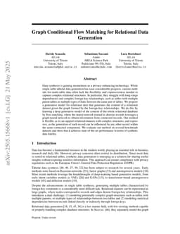 Graph Conditional Flow Matching for Relational Data Generation