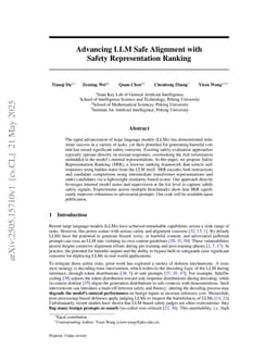 Advancing LLM Safe Alignment with Safety Representation Ranking