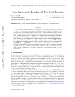 Neuro-Argumentative Learning with Case-Based Reasoning