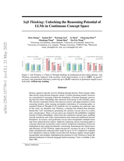 Soft Thinking: Unlocking the Reasoning Potential of LLMs in Continuous Concept Space