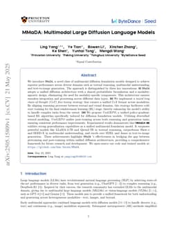 MMaDA: Multimodal Large Diffusion Language Models