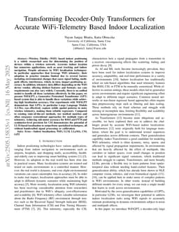 Transforming Decoder-Only Transformers for Accurate WiFi-Telemetry Based Indoor Localization