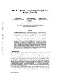 AH-UGC: Adaptive and Heterogeneous-Universal Graph Coarsening