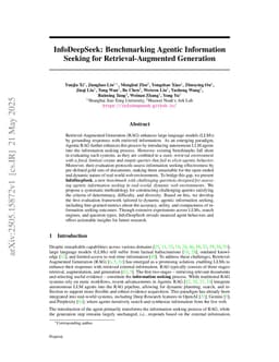 InfoDeepSeek: Benchmarking Agentic Information Seeking for Retrieval-Augmented Generation