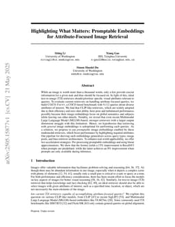 Highlighting What Matters: Promptable Embeddings for Attribute-Focused Image Retrieval