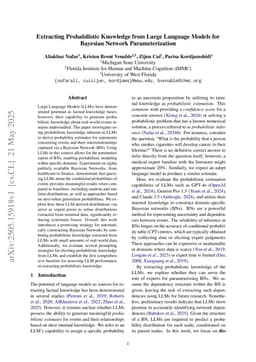 Extracting Probabilistic Knowledge from Large Language Models for Bayesian Network Parameterization