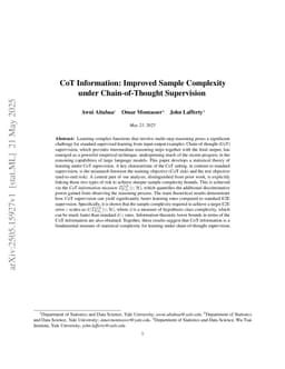 CoT Information: Improved Sample Complexity under Chain-of-Thought Supervision