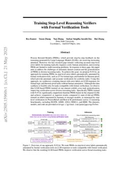 Training Step-Level Reasoning Verifiers with Formal Verification Tools