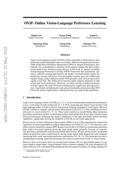 OViP: Online Vision-Language Preference Learning