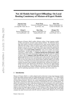 Not All Models Suit Expert Offloading: On Local Routing Consistency of Mixture-of-Expert Models