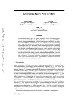 Ensembling Sparse Autoencoders