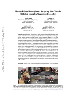 Motion Priors Reimagined: Adapting Flat-Terrain Skills for Complex Quadruped Mobility