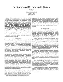 Emotion-based Recommender System