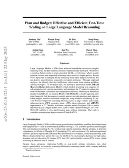 Plan and Budget: Effective and Efficient Test-Time Scaling on Large Language Model Reasoning