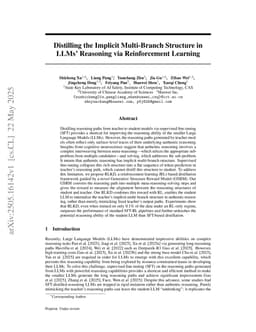 Distilling the Implicit Multi-Branch Structure in LLMs' Reasoning via Reinforcement Learning
