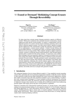 Erased or Dormant? Rethinking Concept Erasure Through Reversibility