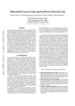 Differentiable K-means for Fully-optimized Discrete Token-based ASR