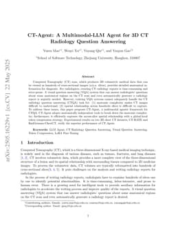 CT-Agent: A Multimodal-LLM Agent for 3D CT Radiology Question Answering