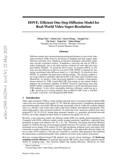 DOVE: Efficient One-Step Diffusion Model for Real-World Video Super-Resolution