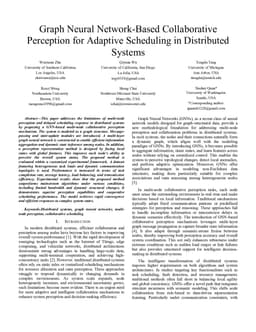 Graph Neural Network-Based Collaborative Perception for Adaptive Scheduling in Distributed Systems