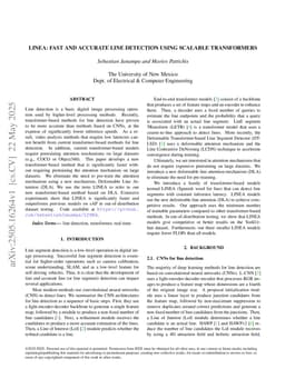 LINEA: Fast and Accurate Line Detection Using Scalable Transformers
