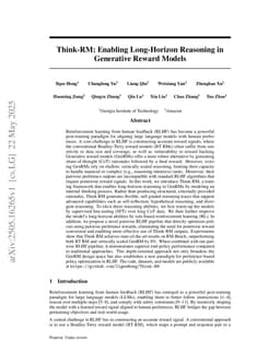 Think-RM: Enabling Long-Horizon Reasoning in Generative Reward Models