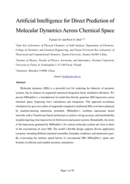 Artificial Intelligence for Direct Prediction of Molecular Dynamics Across Chemical Space