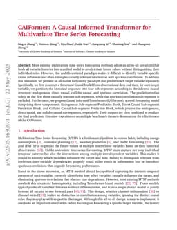 CAIFormer: A Causal Informed Transformer for Multivariate Time Series Forecasting