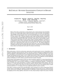 ReCopilot: Reverse Engineering Copilot in Binary Analysis