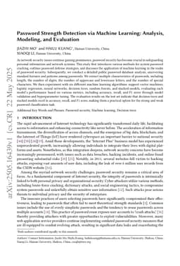 Password Strength Detection via Machine Learning: Analysis, Modeling, and Evaluation