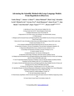 Advancing the Scientific Method with Large Language Models: From Hypothesis to Discovery