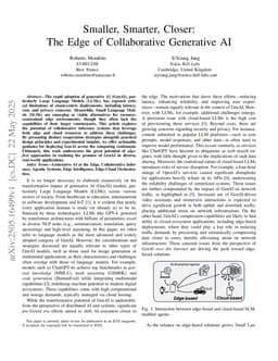 Smaller, Smarter, Closer: The Edge of Collaborative Generative AI