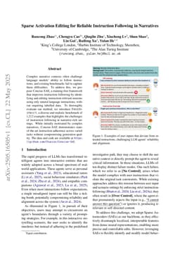 Sparse Activation Editing for Reliable Instruction Following in Narratives