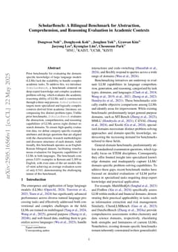ScholarBench: A Bilingual Benchmark for Abstraction, Comprehension, and Reasoning Evaluation in Academic Contexts