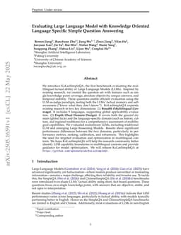 Evaluating Large Language Model with Knowledge Oriented Language Specific Simple Question Answering