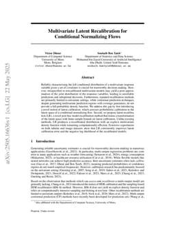 Multivariate Latent Recalibration for Conditional Normalizing Flows