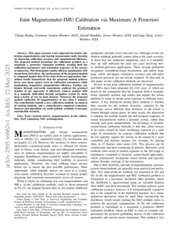 Joint Magnetometer-IMU Calibration via Maximum A Posteriori Estimation