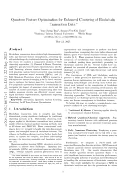 Quantum Feature Optimization for Enhanced Clustering of Blockchain Transaction Data
