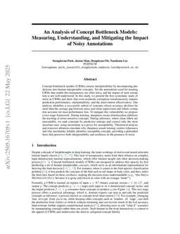 An Analysis of Concept Bottleneck Models: Measuring, Understanding, and Mitigating the Impact of Noisy Annotations